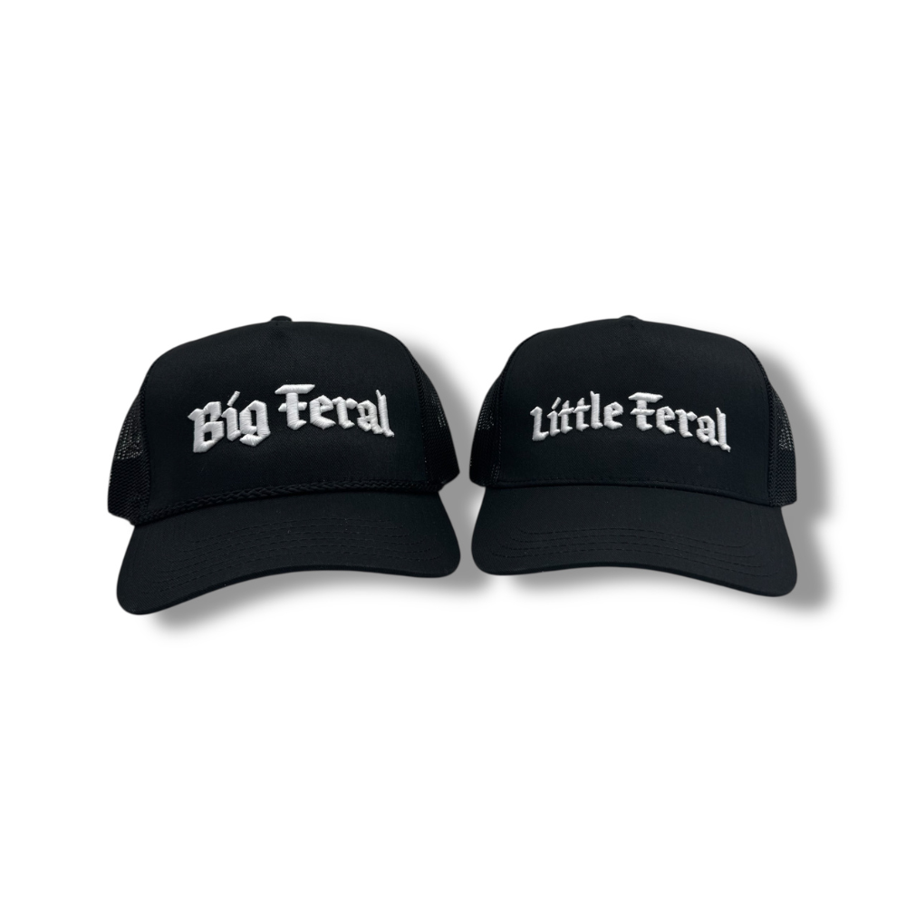 Big & Little Feral Black Trucker (Bundle)