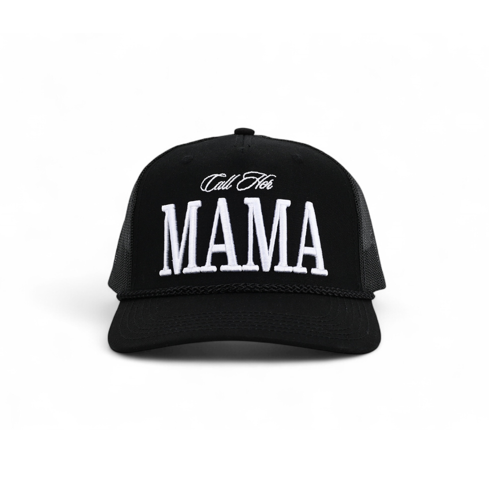 Call Her Mama Block Trucker (Black) Rope