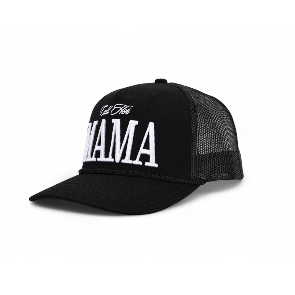 Call Her Mama Block Trucker (Black) Rope