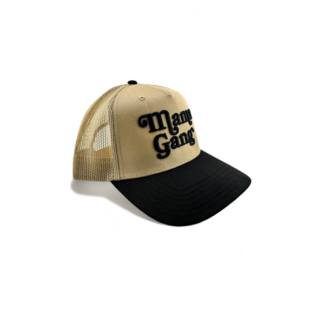 Mama Gang Trucker Hat (Khaki / Black)