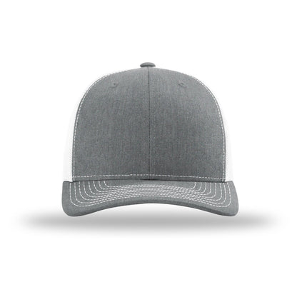 Custom - Richardson 112 Trucker - Heather Grey/White