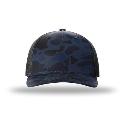 Custom - Richardson 112PFP Camo Trucker - Admiral Duck Camo / Black
