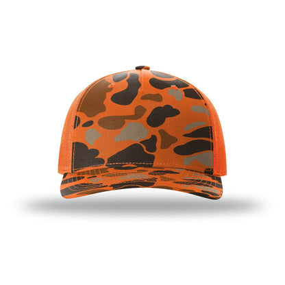 Custom - Richardson 112PFP Camo Trucker - Blaze Duck Camo / Blaze