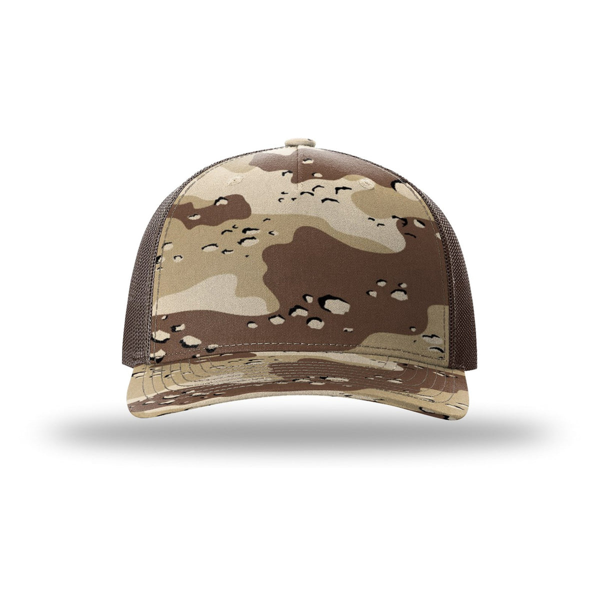 Custom - Richardson 112PFP Camo Trucker - Desert Camo / Brown