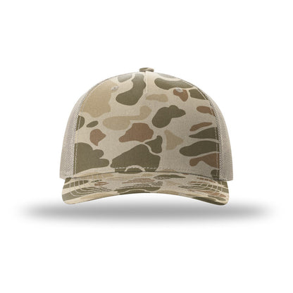 Custom - Richardson 112PFP Camo Trucker - Harvest Duck Camo / Light Tan
