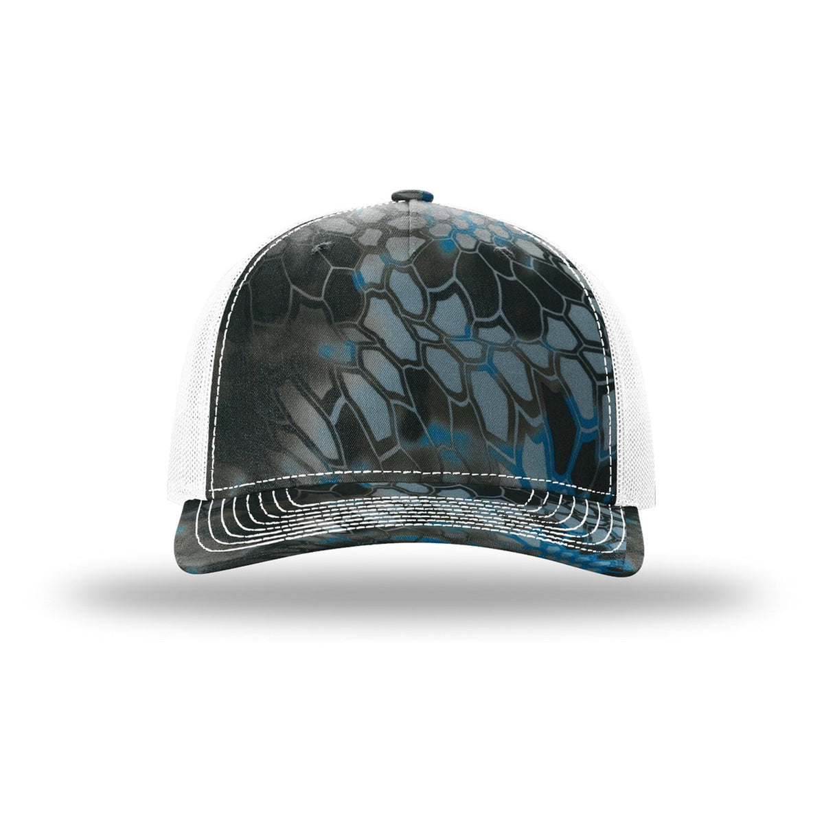 Custom - Richardson 112PFP Camo Trucker - Kryptek Neptune / White