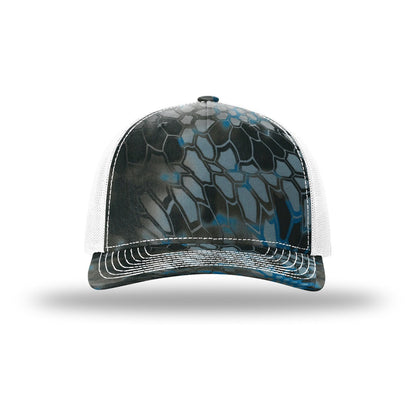 Custom - Richardson 112PFP Camo Trucker - Kryptek Neptune / White