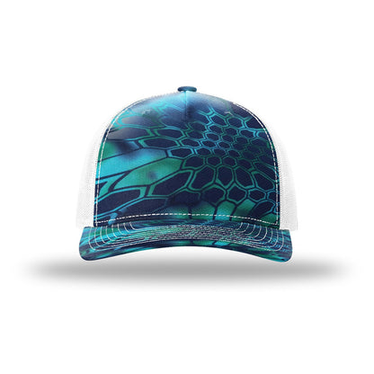Custom - Richardson 112PFP Camo Trucker - Kryptek Pontus / White