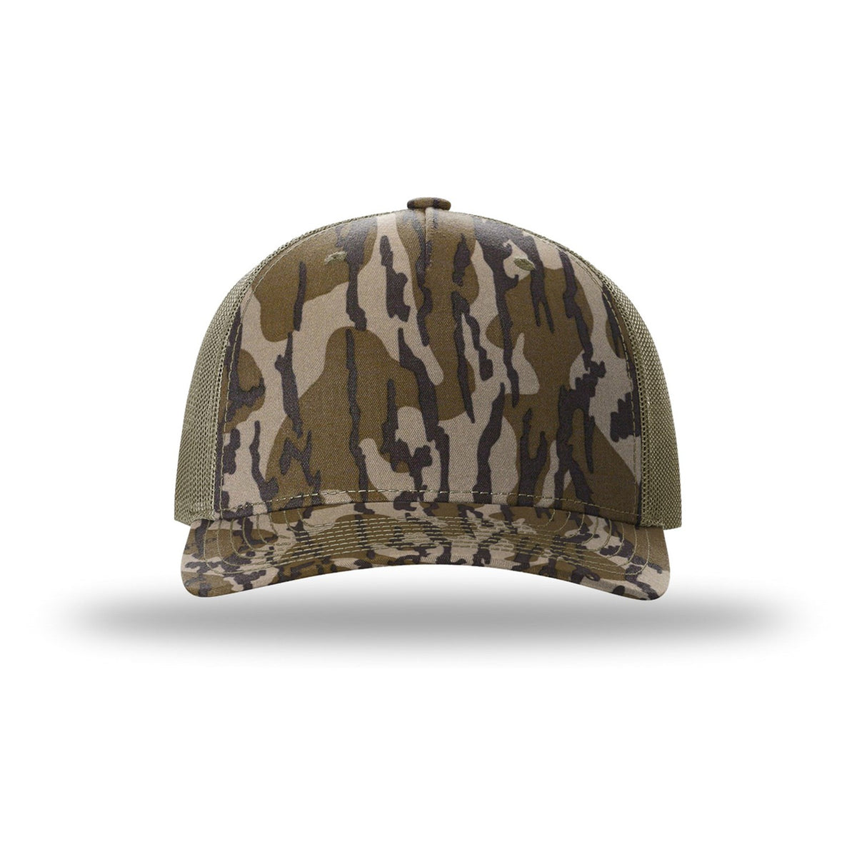 Custom - Richardson 112PFP Camo Trucker - Mossy Oak Bottomland / Loden