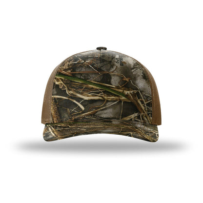 Custom - Richardson 112PFP Camo Trucker - Realtree Max-7 / Buck