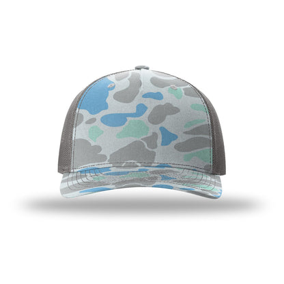 Custom - Richardson 112PFP Camo Trucker - Saltwater Duck Camo / Charcoal