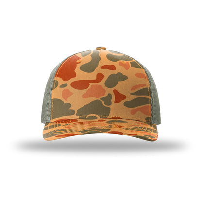 Custom - Richardson 112PFP Camo Trucker - Sienna Duck Camo / Loden