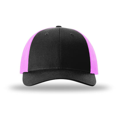 Custom - Richardson 115 Low Pro Trucker - Black/Neon Pink