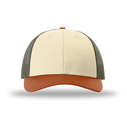 Custom - Richardson 115 Low Pro Trucker - Cream/Loden/Dark Orange