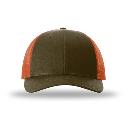 Custom - Richardson 115 Low Pro Trucker - Dark Loden/Jaffa Orange