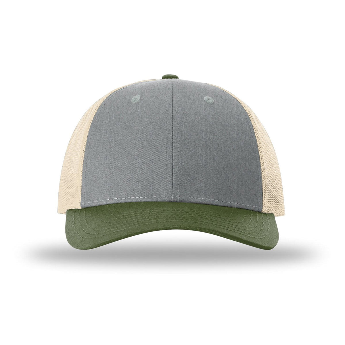 Custom - Richardson 115 Low Pro Trucker - Heather Grey/Birch/Army Olive