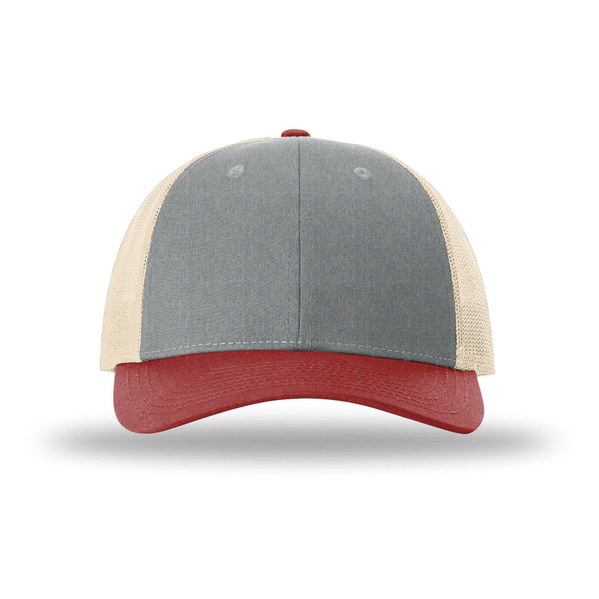 Custom - Richardson 115 Low Pro Trucker - Heather Grey/Birch/Cardinal