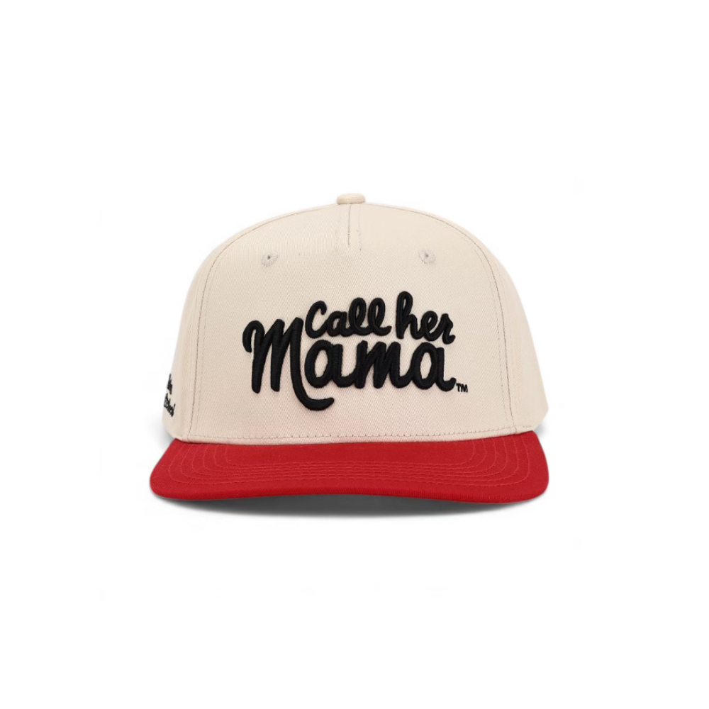 Call Her Mama Snapback (Red/Natural)