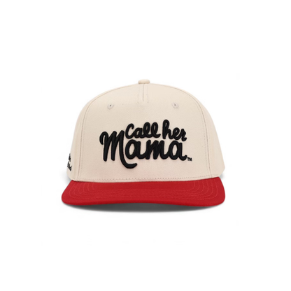 Call Her Mama Snapback (Red/Natural)