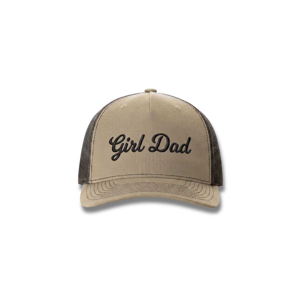 "GIRL DAD" Trucker Hat - Khaki / Brown