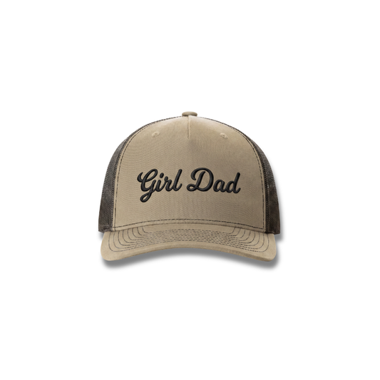 "GIRL DAD" Trucker Hat - Khaki / Brown