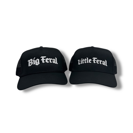 Big & Little Feral Black Trucker (Bundle)