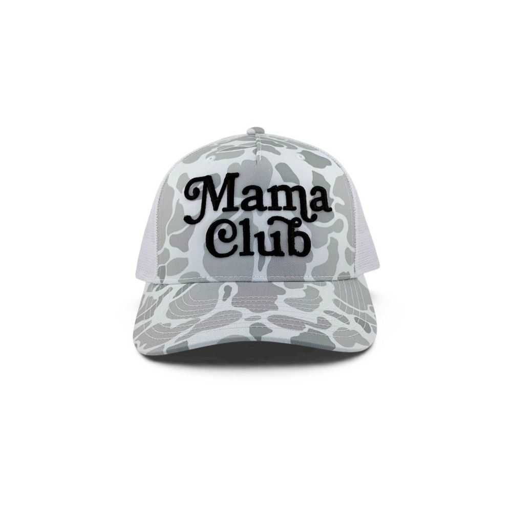 Mama Club™ Trucker Hat Snow Camo