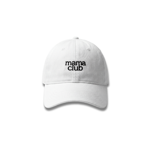 Mama Club Baseball Hat - White