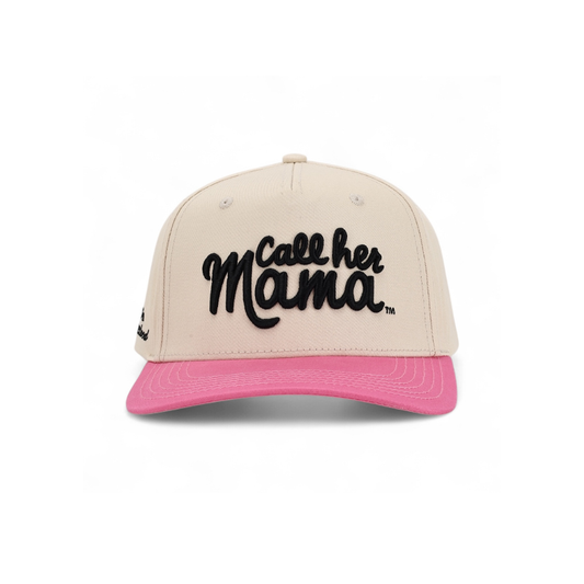Call Her Mama Snapback (Pink/Natural)