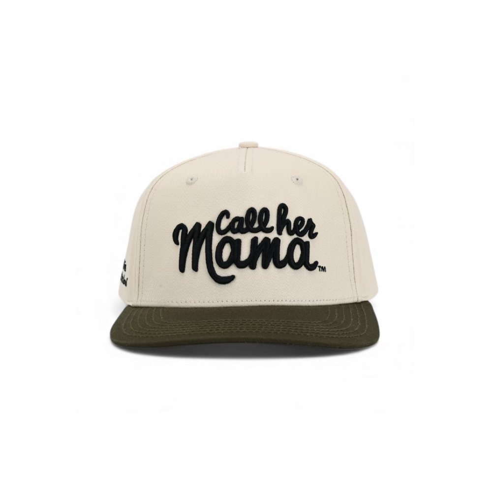 Call Her Mama Snapback (Olive Green/Natural)