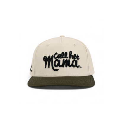 Call Her Mama Snapback (Olive Green/Natural)
