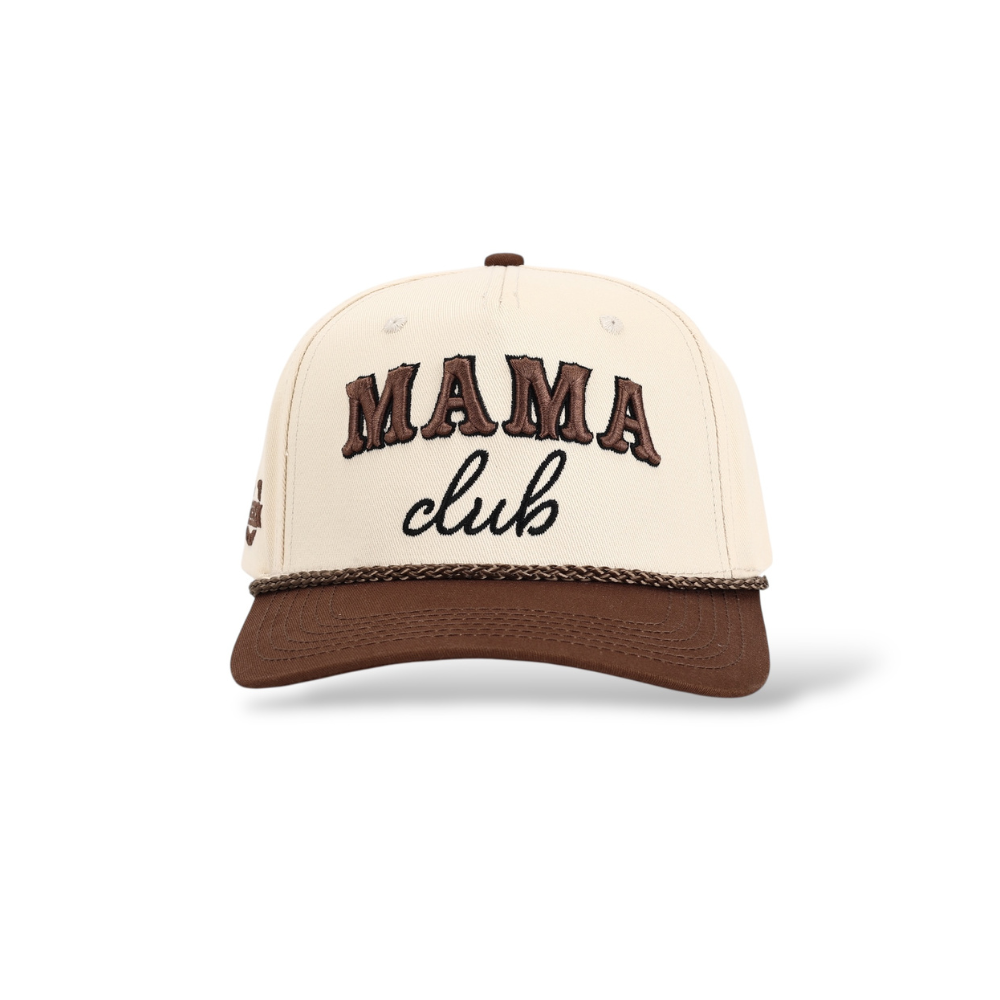 Mama Club Cowboy Script Brown/Natural Snapback
