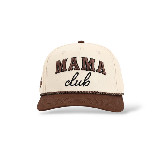 Mama Club Cowboy Script Brown/Natural Snapback