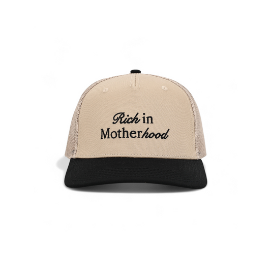 Rich in Motherhood™ Khaki / Black Trucker