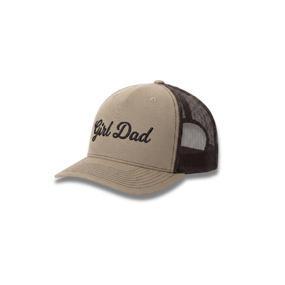 "GIRL DAD" Trucker Hat - Khaki / Brown