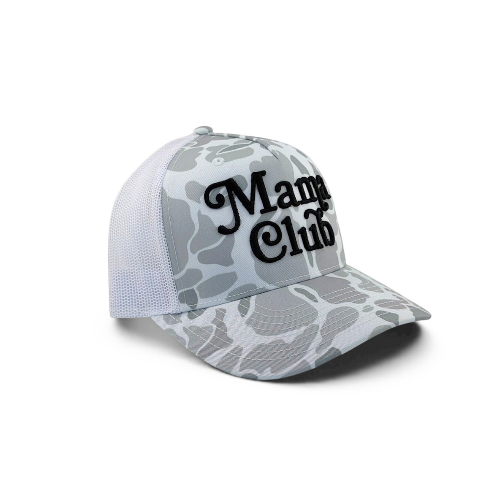 Mama Club™ Trucker Hat Snow Camo