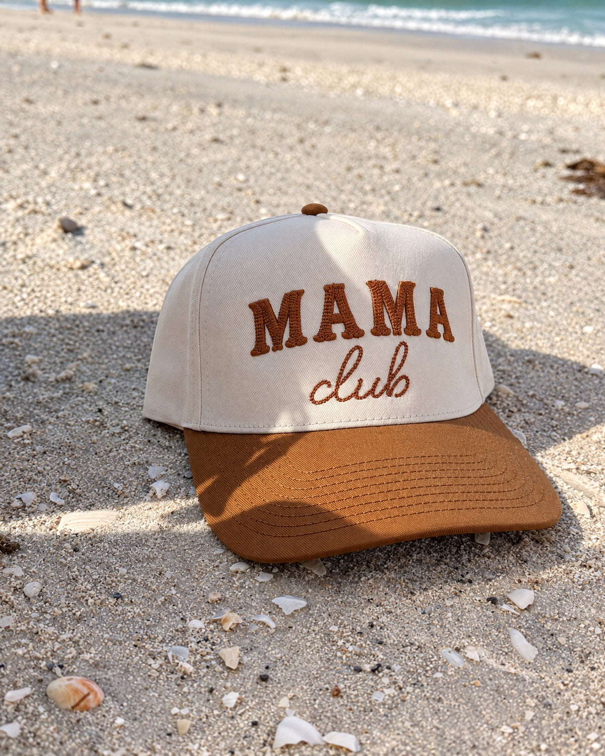 Western Mama Club Snapback - Cream / Caramel