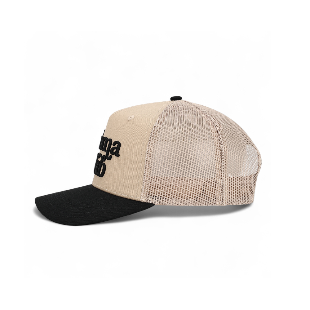 Mama Club™ Trucker (Khaki / Black)