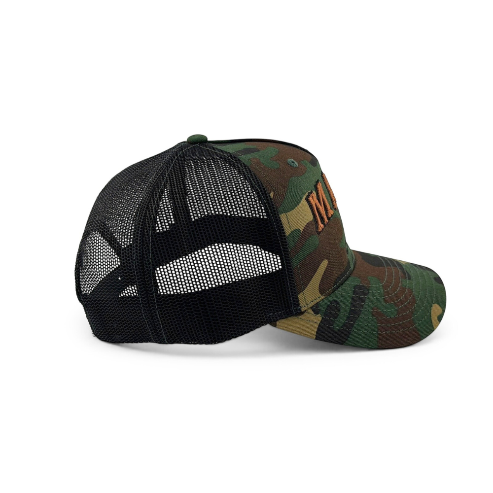 Green Camo Mama Club™ Cowboy Script Trucker Hat