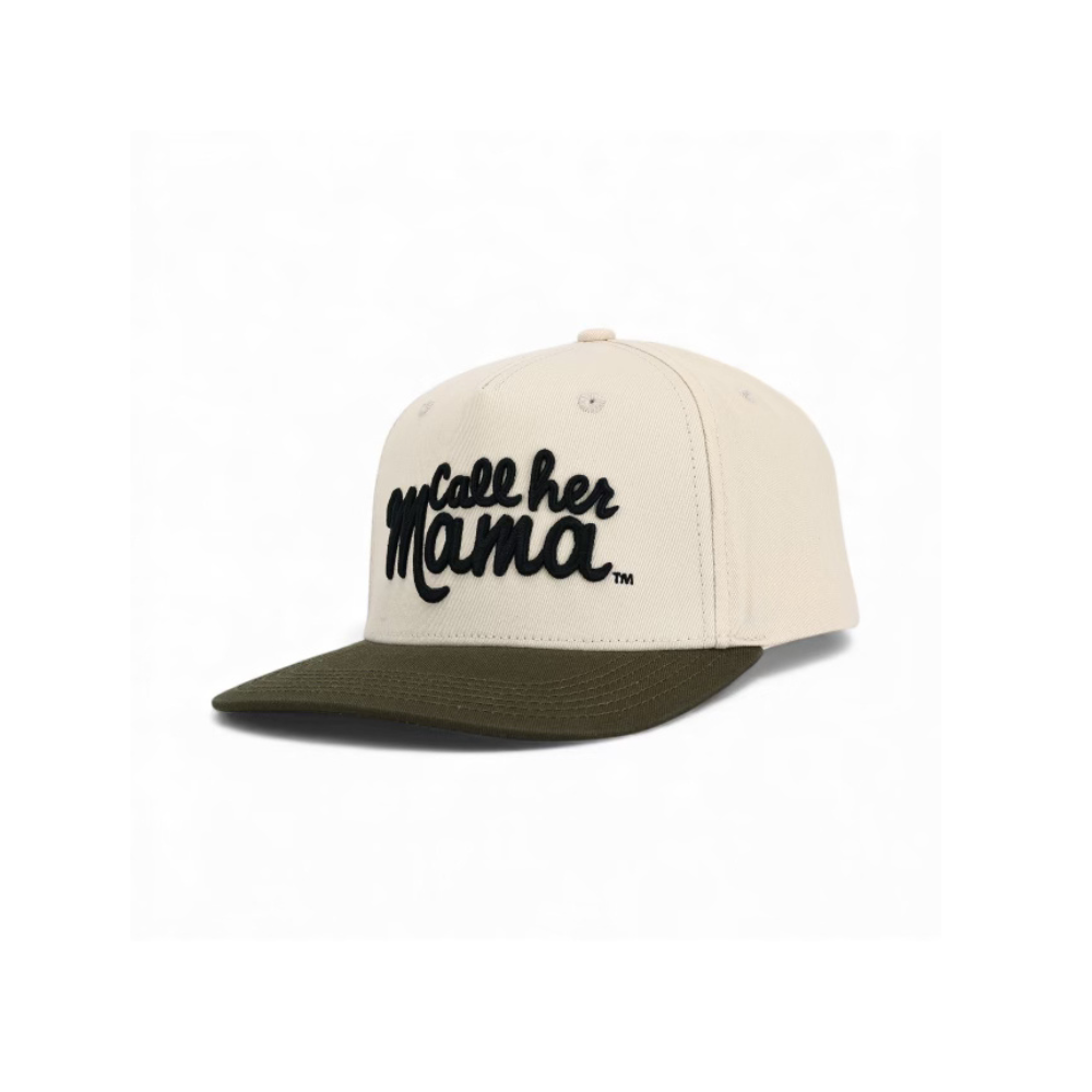 Call Her Mama Snapback (Olive Green/Natural)