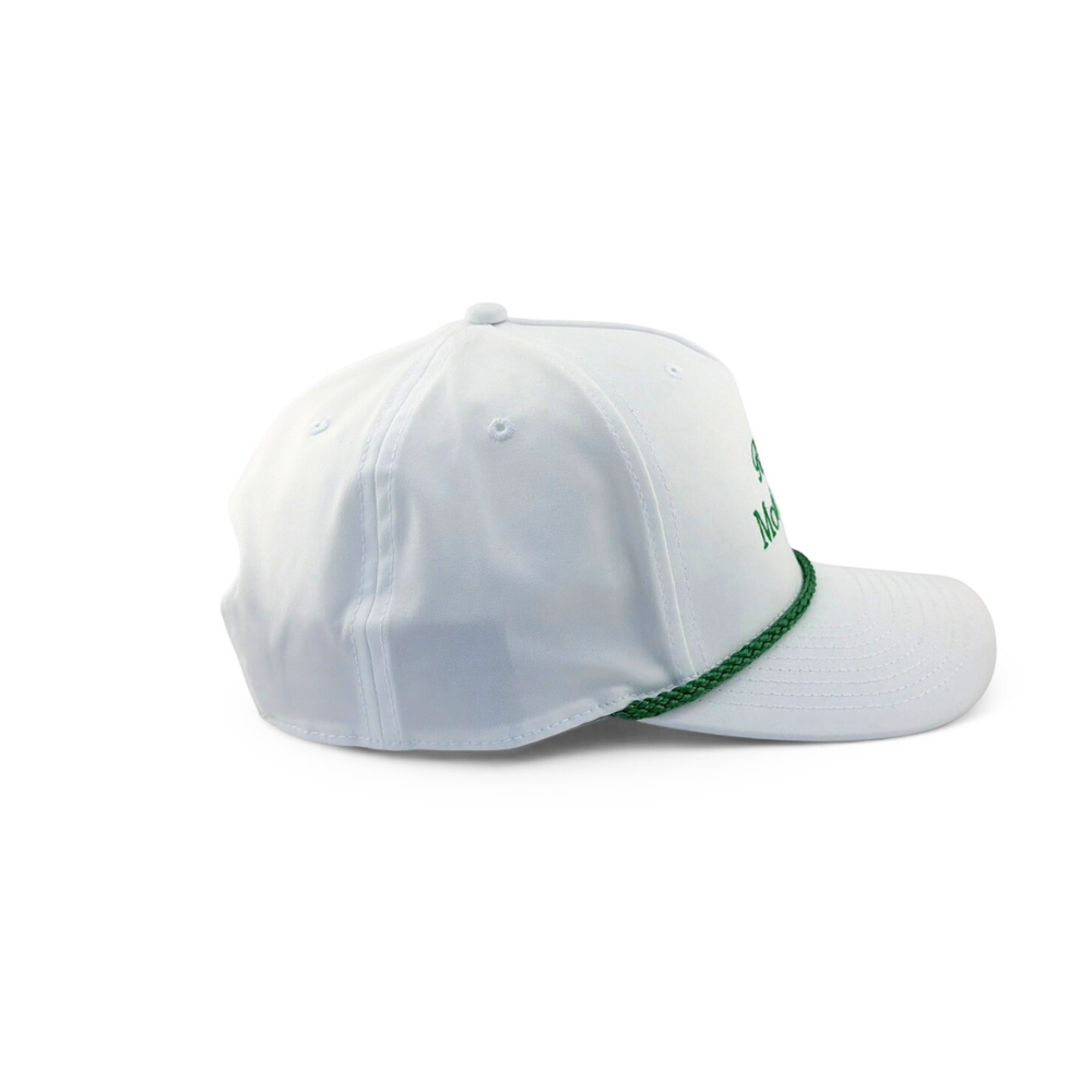 Rich in Motherhood Augusta Trucker (White/Green Rope)