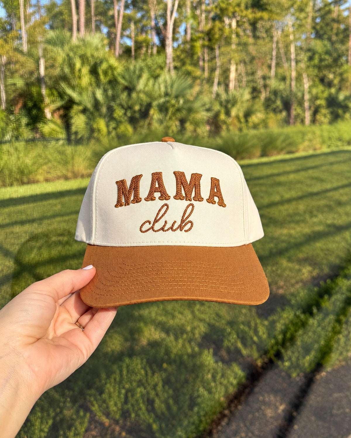 Western Mama Club Snapback - Cream / Caramel