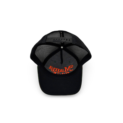 Green Camo Mama Club™ Orange Trucker Hat