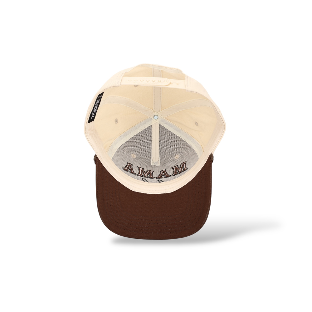 Mama Club Cowboy Script Brown/Natural Snapback