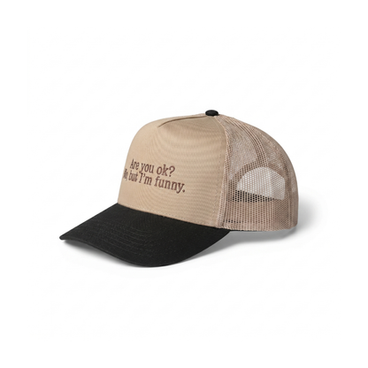 Are you ok? Khaki / Black Trucker