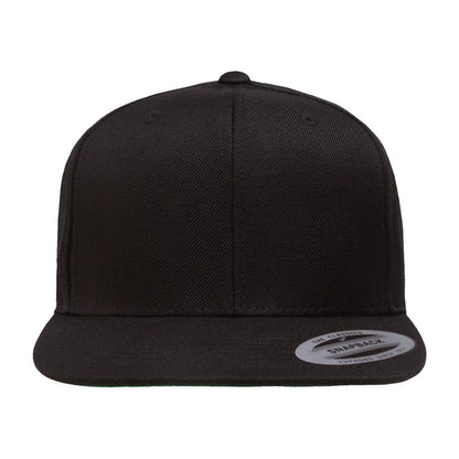 Custom - Yupoong 6089M Flat Bill Snapback - Black