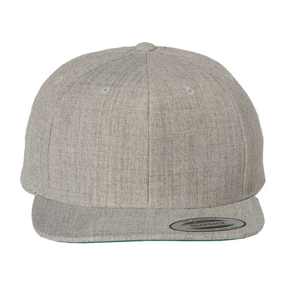 Custom - Yupoong 6089M Flat Bill Snapback - Heather Grey