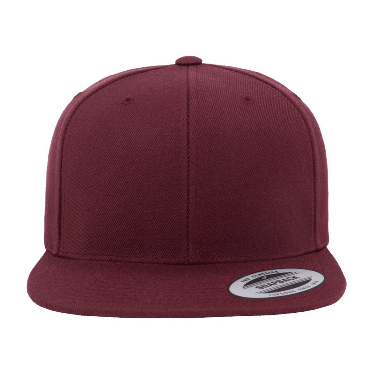Custom - Yupoong 6089M Flat Bill Snapback - Maroon