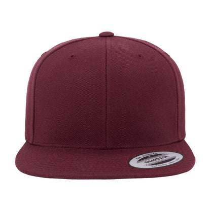 Custom - Yupoong 6089M Flat Bill Snapback - Maroon