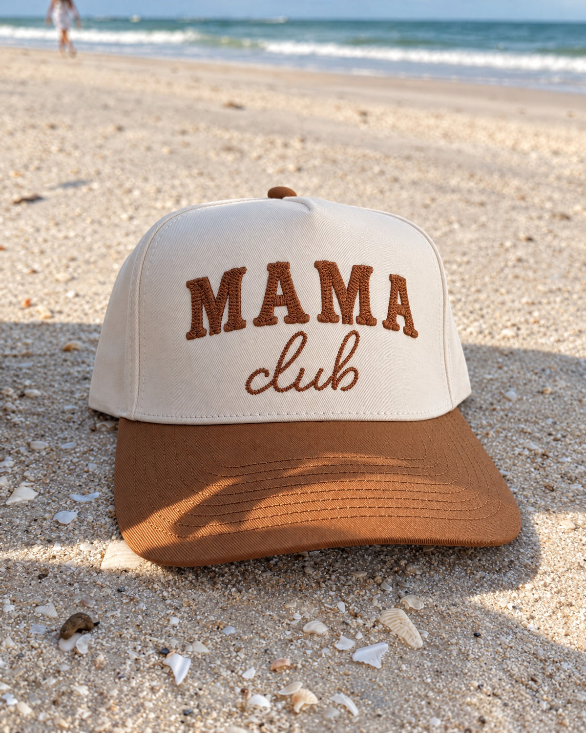 Western Mama Club Snapback - Cream / Caramel